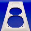 Shelly BLU Wall Switch 4 Halterung mit CH Feller EDIZIO due 3er Rahmen
