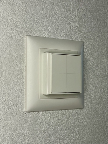 Shelly BLU Wall Switch 4 Halterung für CH Feller EDIZIOdue 1er Blindabdeckungen