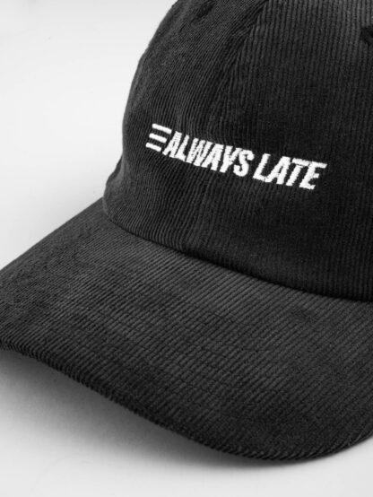 "Always Late" Courdroy Cap - Image 3