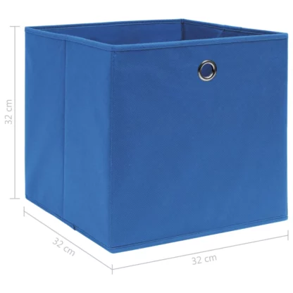 Aufbewahrungsboxen 4 Stk. Blau 32x32x32 cm Stoff - Image 5