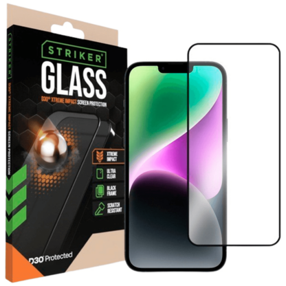 Striker D3O Gehärtetes Glass Edge To Edge Displayschutzfolie Apple iPhone 13 Pro Max/14 Plus