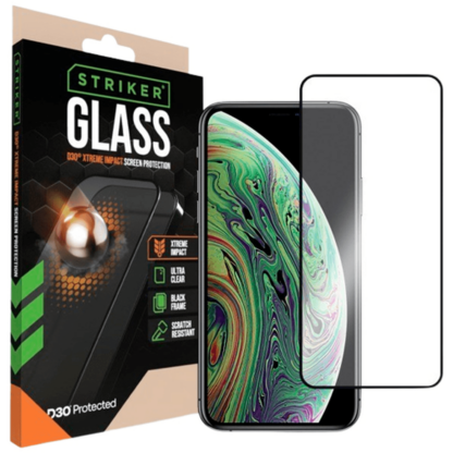 Striker D3O Gehärtetes Glass Edge To Edge Displayschutzfolie Apple iPhone X/XS/11 Pro