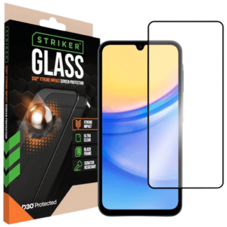 Striker D3O Gehärtetes Glass Edge To Edge Displayschutzfolie Samsung Galaxy A15 4G/5G