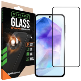Striker D3O Gehärtetes Glass Edge To Edge Displayschutzfolie Samsung Galaxy A35 5G/A36 5G/A55 5G/A56 5G/S24 FE 5G
