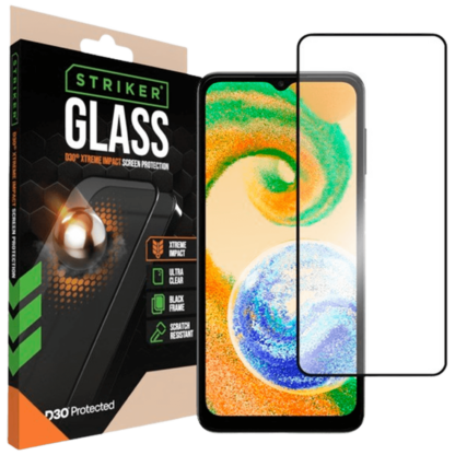 Striker D3O Gehärtetes Glass Edge To Edge Displayschutzfolie Samsung Galaxy A02S/A03(S)/A04(S)/A12/M12/A13/A23/A32 5G