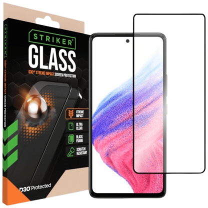 Striker D3O Gehärtetes Glass Edge To Edge Displayschutzfolie Samsung Galaxy A52/A52S 5G/A53 5G