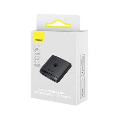 Baseus AirJoy 2-in-1, 4K, 60Hz, bidirektionaler HDMI-Adapter, Schwarz (B01331105111-00)