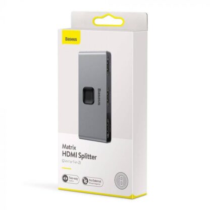 Baseus HUB Matrix HDMI-Umschalter (2in1 oder 1in2) Space Grau (CAHUB-BC0G)