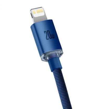 Baseus Typ-C - Lightning Kabel, Crystal Shine Serie Schnellladekabel 20W 2m Blau (CAJY000303) - Image 5