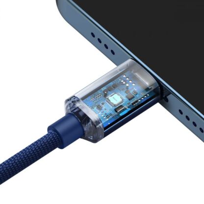 Baseus Typ-C - Lightning Kabel, Crystal Shine Serie Schnellladekabel 20W 2m Blau (CAJY000303) - Image 6