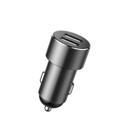 Baseus Autoladegerät Eins zu Zwei Zigarettenanzünder (Doppelanzünder 80W + Doppel USB 3,1A) Schwarz (CRDYQ-01) - Image 4