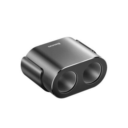 Baseus Autoladegerät Eins zu Zwei Zigarettenanzünder (Doppelanzünder 80W + Doppel USB 3,1A) Schwarz (CRDYQ-01) - Image 5