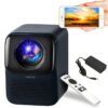 Wanbo Projektor T2 Max (Neu) Tragbar Full HD 1080p mit Android-System Blau EU