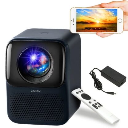 Wanbo Projektor T2 Max (Neu) Tragbar Full HD 1080p mit Android-System Blau EU
