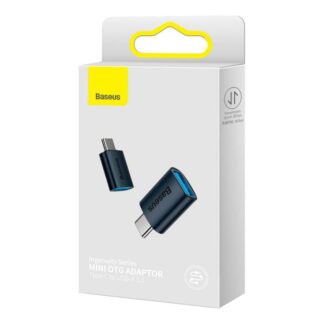 Baseus Konverter Ingenuity Serie Mini OTG Adapter USB-A 3.1 Buchse auf Typ-C Stecker Blau (ZJJQ000003)