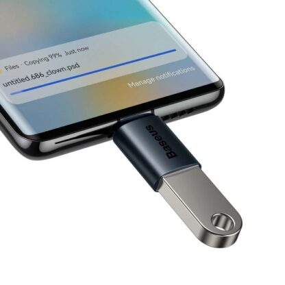 Baseus Konverter Ingenuity Serie Mini OTG Adapter USB-A 3.1 Buchse auf Typ-C Stecker Blau (ZJJQ000003) - Image 9