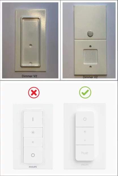 Philips Hue Dimmschalterhalterung mit Feller EDIZIOdue 2-Rahmen Version 2 (abgerundet, mit Hue Logo) - Image 7