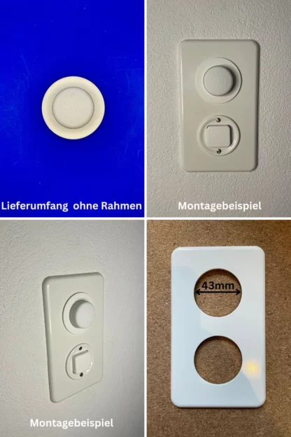 Philips Hue Smart Button Halterung für CH Feller STANDARDdue 2 Rahmen 43 mm Loch