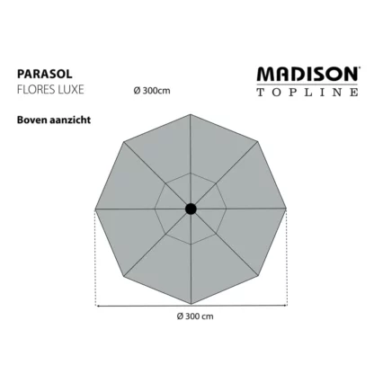 Madison Sonnenschirm Flores Luxe 300 cm Rund - Image 9