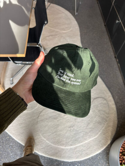 "F the System" Courdroy Cap - Image 12