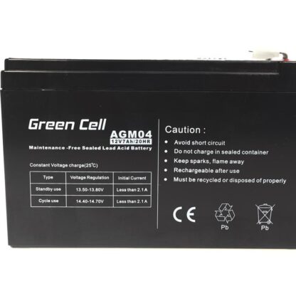 Green Cell Ersatzbatterie AGM04 12V/7Ah - Image 3