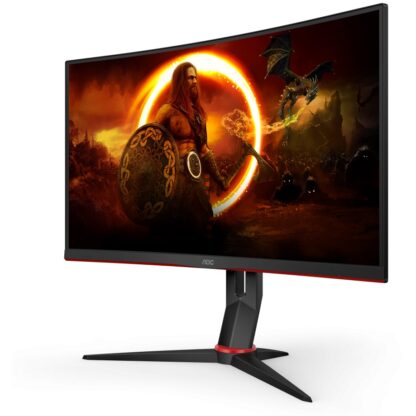 68.8cm/27" (2560x1440) AOC Gaming CQ27G2S/BK 16:9 QHD Curved 1ms 165Hz HDR10 HDMI DP Black/Red - Image 2