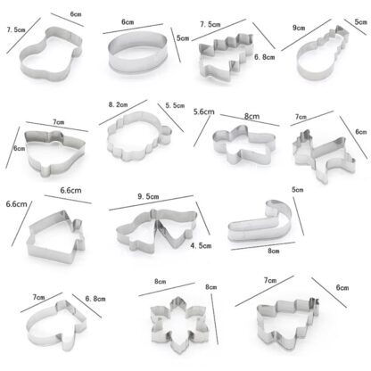 14-teiliges Edelstahl-Ausstechformen-Set für Weihnachtsplätzchen - Image 2