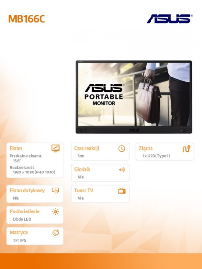 16 Zoll Monitor MB166C IPS FHD USB-C - Image 7