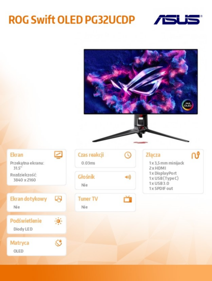 32 Zoll Monitor PG32UCDP DP HDMIx2 USB-C - Image 4