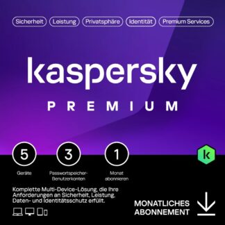 Kaspersky Premium – 5 Devices. 1 Month - Subscription (ABO) – ESD-DownloadESD