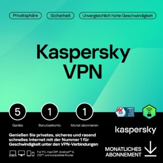 Kaspersky Secure Connection – 1 User. 5 Device. 1 Month - Subscription (ABO) – ESD-DownloadESD