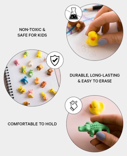 (20er Set) 3D Radiergummi Lustige Schul Radierer – Tiere - Image 5