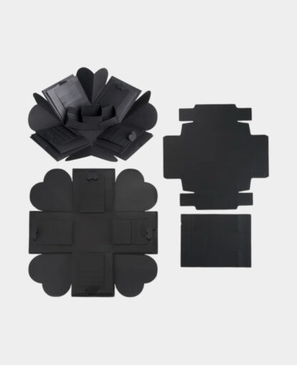 Foto Bastel Geschenk Box Handmade Schachtel DIY Überraschungsbox – Schwarz - Image 9