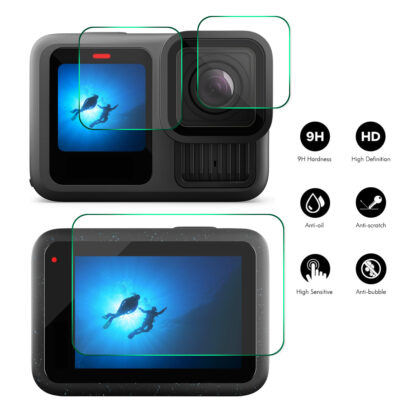 GoPro Hero 13 Black 3 in 1 Display und Kamera Panzerglas Set - Image 3