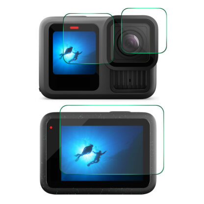 GoPro Hero 13 Black 3 in 1 Display und Kamera Panzerglas Set