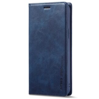 iPhone 11 Pro Leder Buch Etui Tasche mit Kartenfach Blau