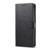 iPhone 13 Pro Leder Buch Etui Tasche mit Kartenfach Schwarz
