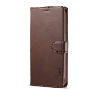 iPhone 14 / 13 Leder Buch Etui Tasche mit Kartenfach Braun