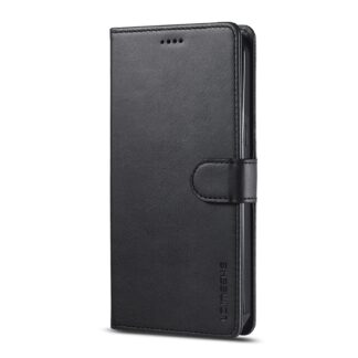 iPhone 14 / 13 Leder Buch Etui Tasche mit Kartenfach Schwarz