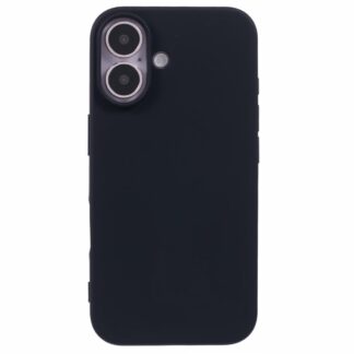 iPhone 16 Super Slim Gummi Schutzhülle Schwarz