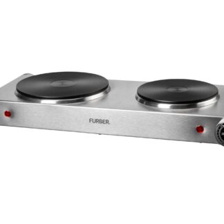 FURBER Doppelkochplatte Silber, 1500 W / 1000 W