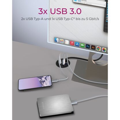 HUB Tisch-Hub mit 2 Kartenlesern. Audio Ein-/Ausgang. Ladefunktion und LED ICY BOX - Image 9